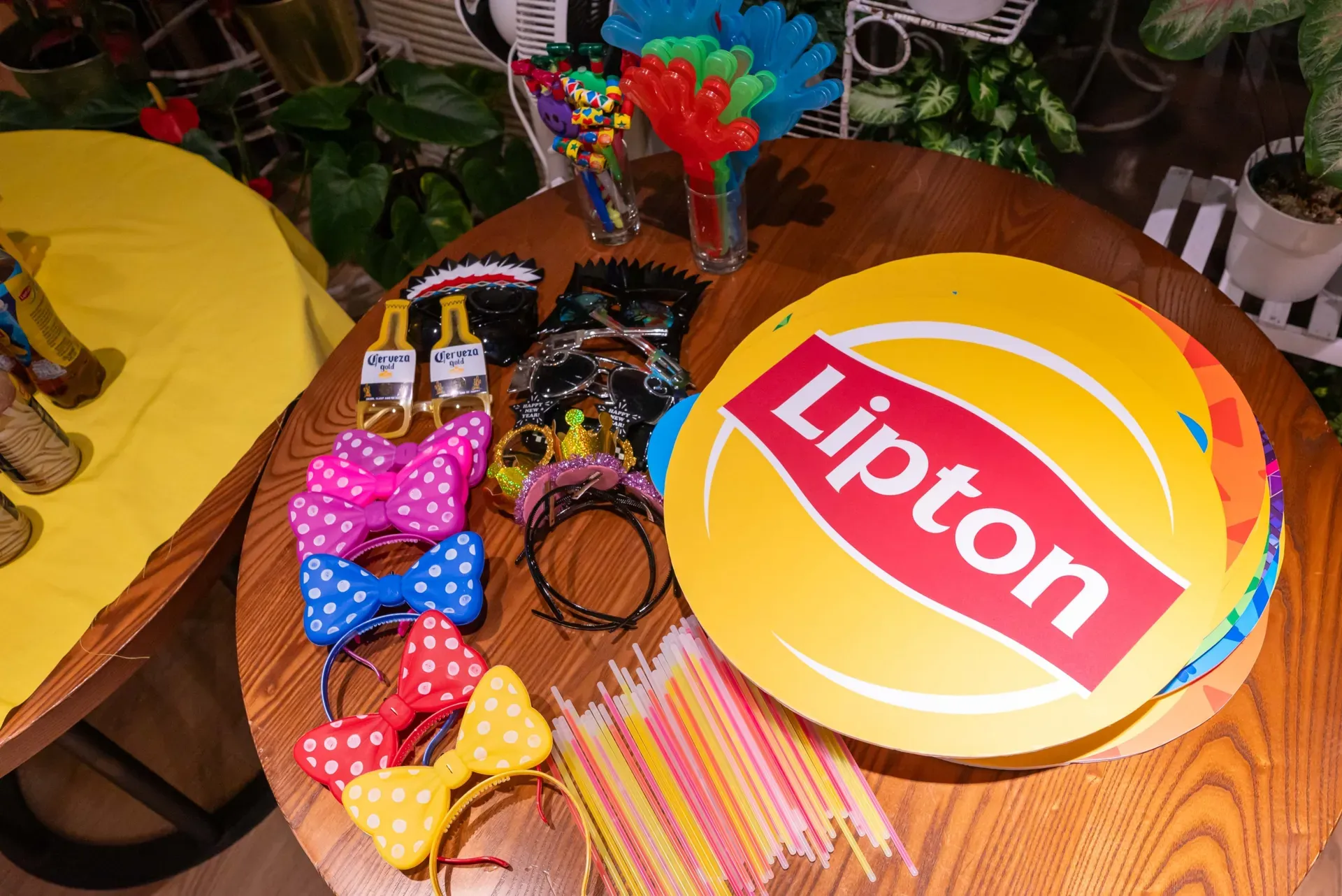 NASEA Meeting 的 Lipton 品牌造型桌面佈置